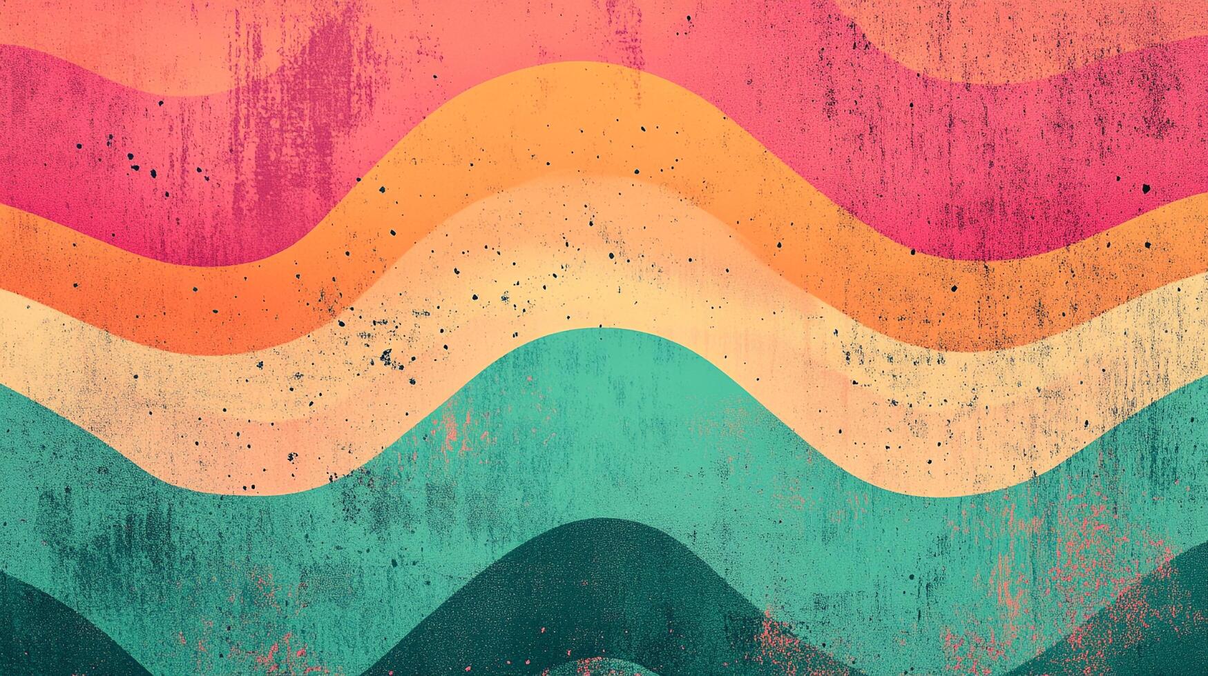 Retro-inspired wavy abstract background with a textured surface and warm color palette. Ideal for adding vintage vibes to your projects. photo