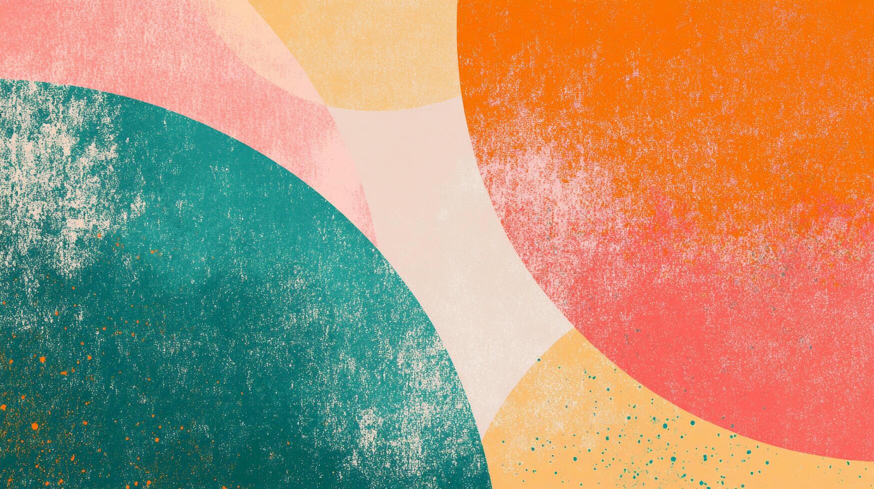 Abstract circles in retro colors create a playful, textured background. Earthy tones blend smoothly in this contemporary composition. photo
