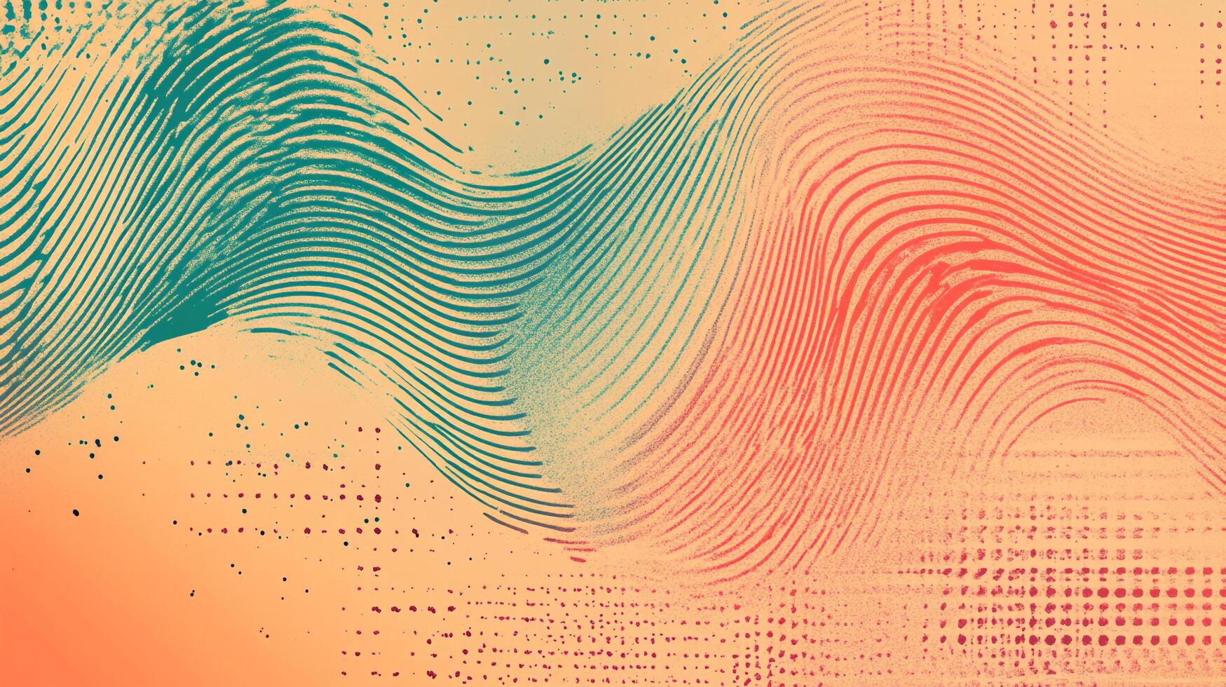 Abstract flowing lines with a gradient color scheme create a calming and visually interesting texture. Artistic and expressive design. photo