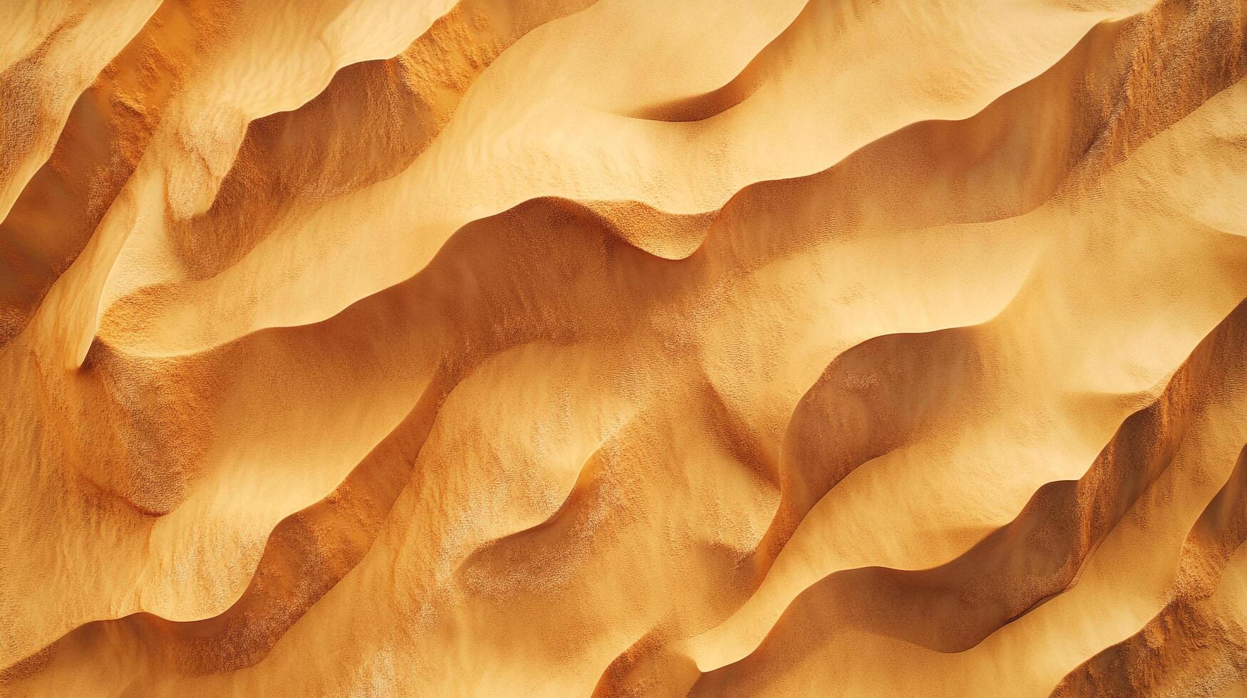 Sweeping desert dunes create a mesmerizing pattern of light and shadow, highlighting the unique texture and form of the sandy landscape. photo