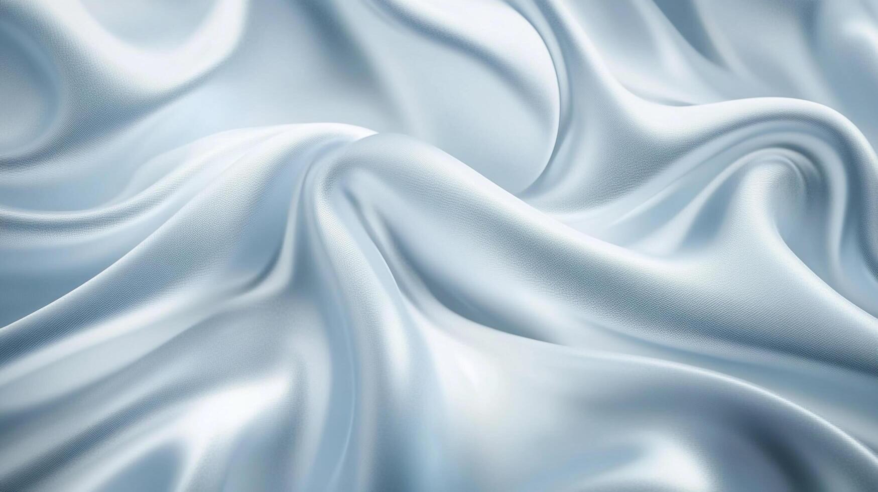 Subtle waves of light blue fabric cascade across the frame, forming soft folds and gentle highlights, creating a serene, flowing texture. photo