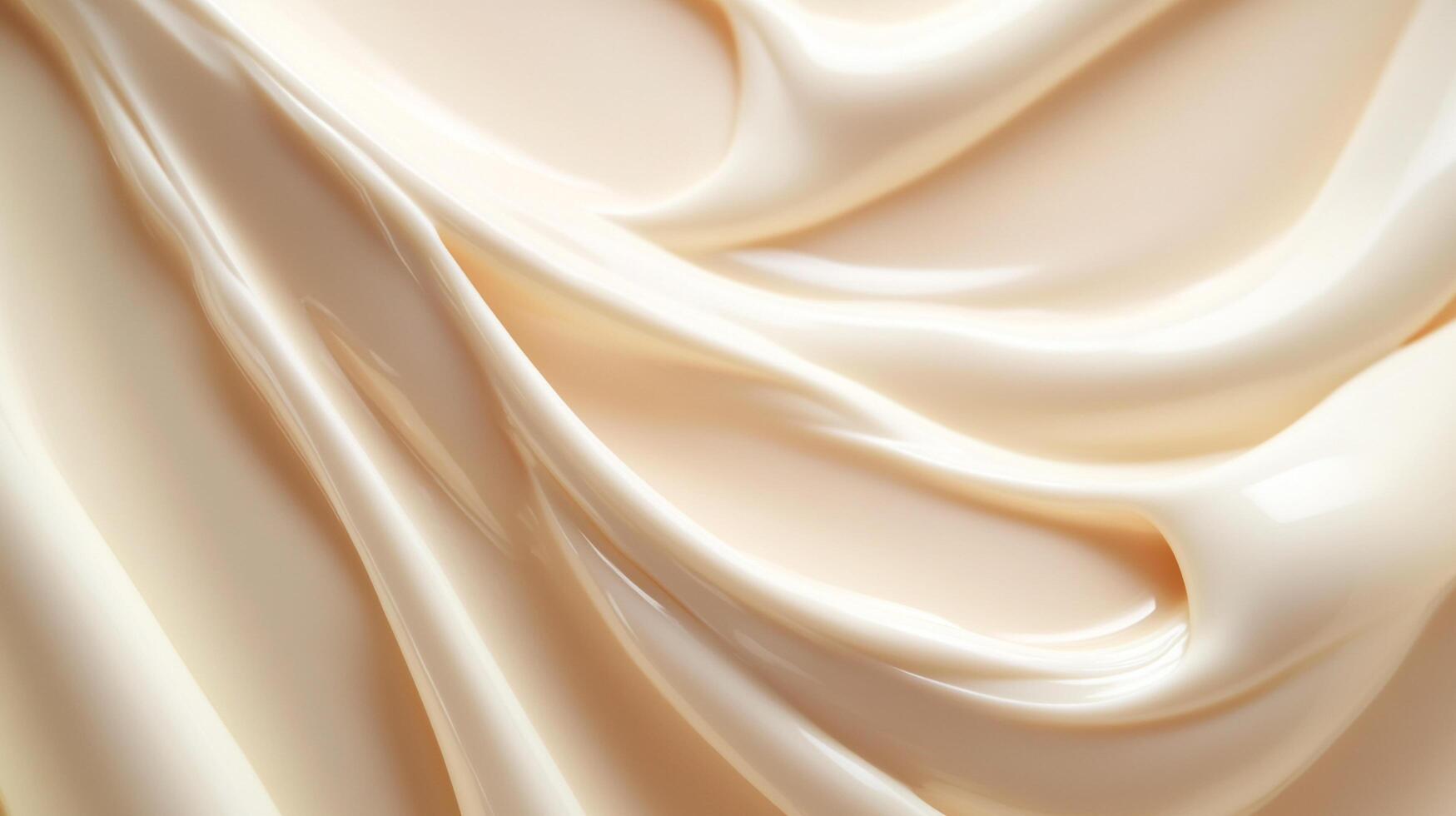 Creamy, luxurious waves of lotion or moisturizer create an abstract, elegant pattern. Ideal for skincare or beauty product backgrounds. photo