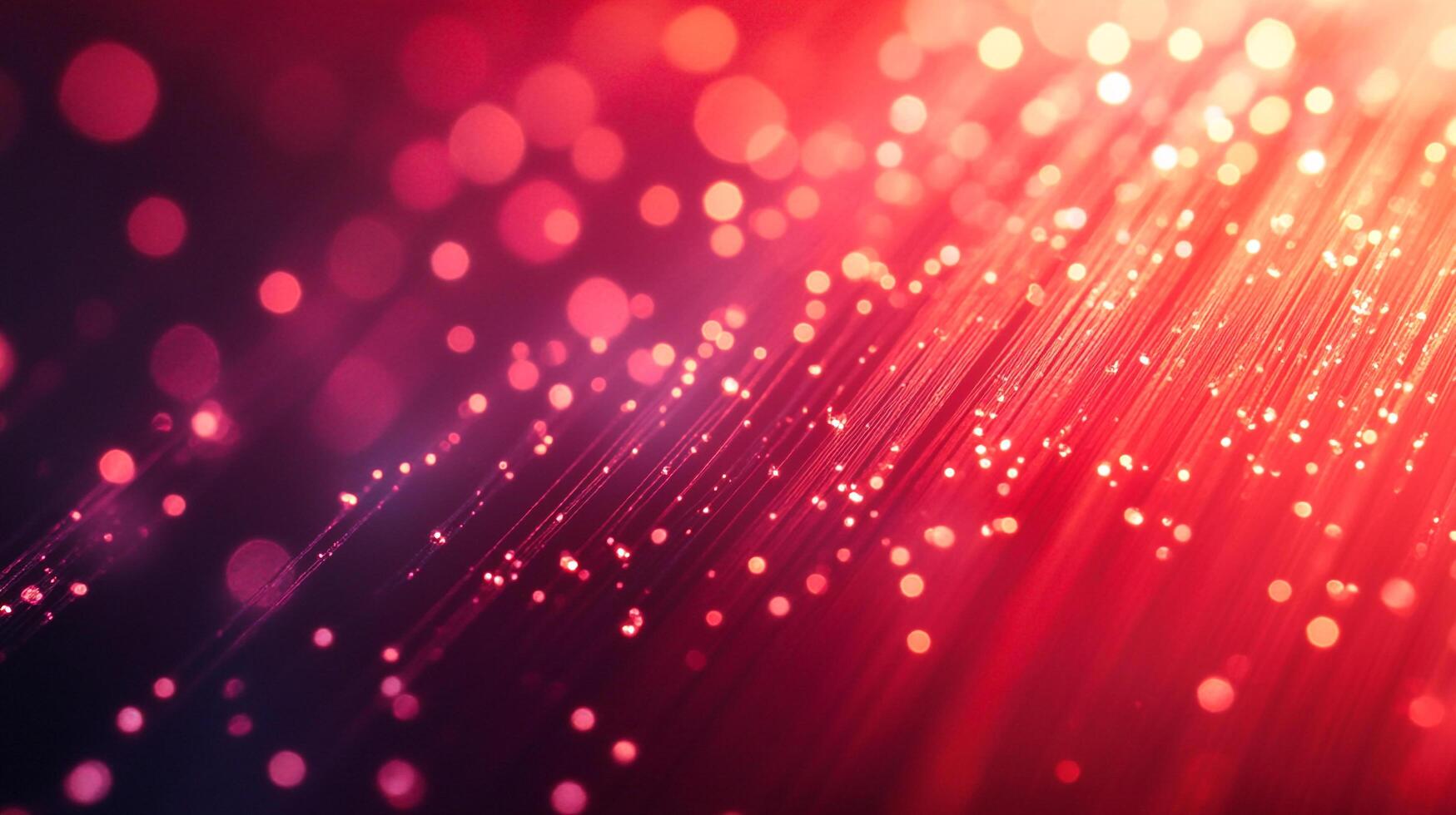 Vibrant red and purple background with sparkling lights and fiber optic cables. Creates a sense of energy and movement. Perfect for wallpaper. photo