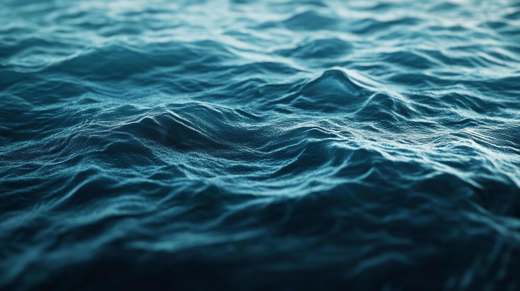 A mesmerizing view of the ocean surface, showcasing gentle waves and deep blue hues, inviting a sense of tranquility and vastness. photo
