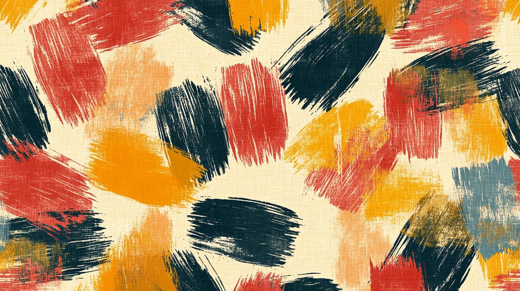 Abstract brushstrokes pattern featuring a warm palette, perfect for a bold artistic statement. Canvas texture adds a tactile dimension. photo