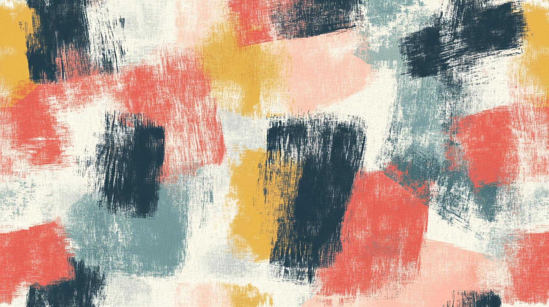 Abstract color brush stroke background with artistic texture, coral, gold, navy and teal palette on ivory backdrop. Modern design concept. photo