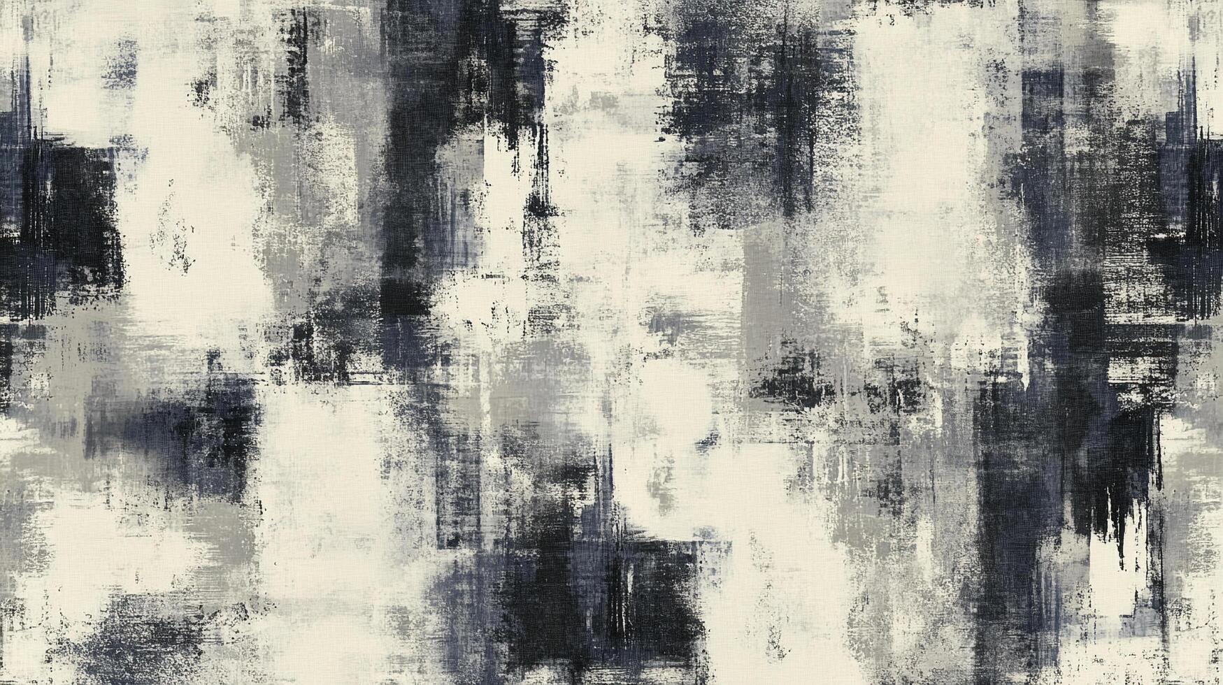 Abstract painting with gray, black, and white brushstrokes, creating a textured and modern artistic expression, resembling a cityscape. photo