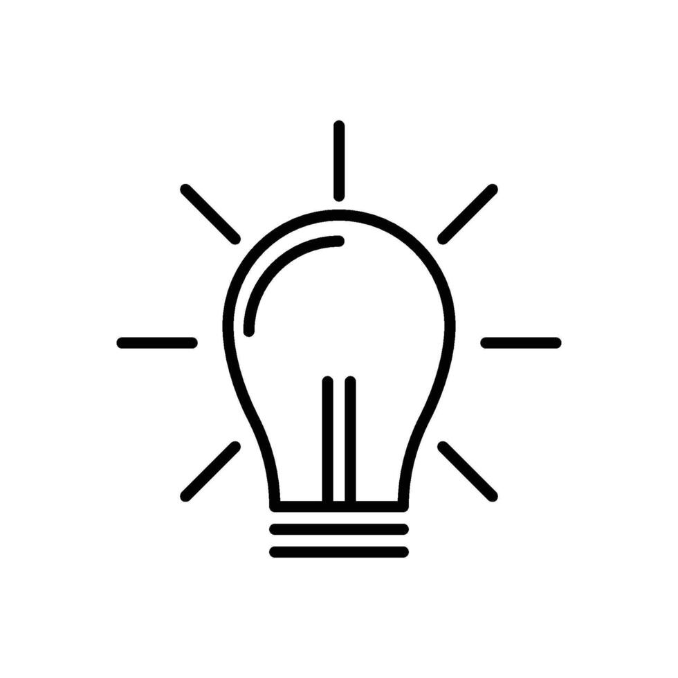 Lightbulb icon. business idea icon line vector