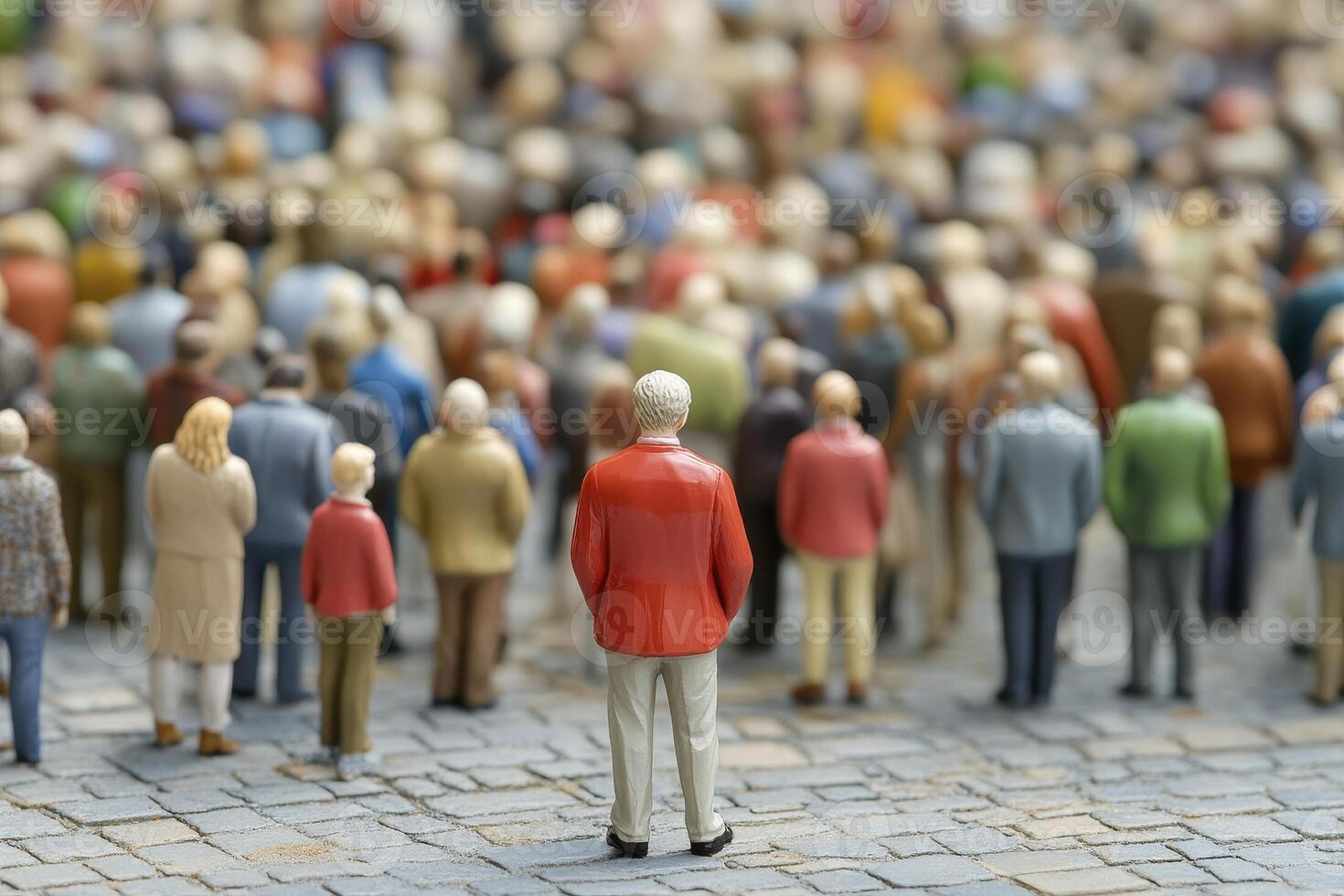 A captivating image showcasing a diverse crowd of people, highlighting the concept of individuality and belonging in a bustling environment This photograph explores themes of unity, diversity, and photo