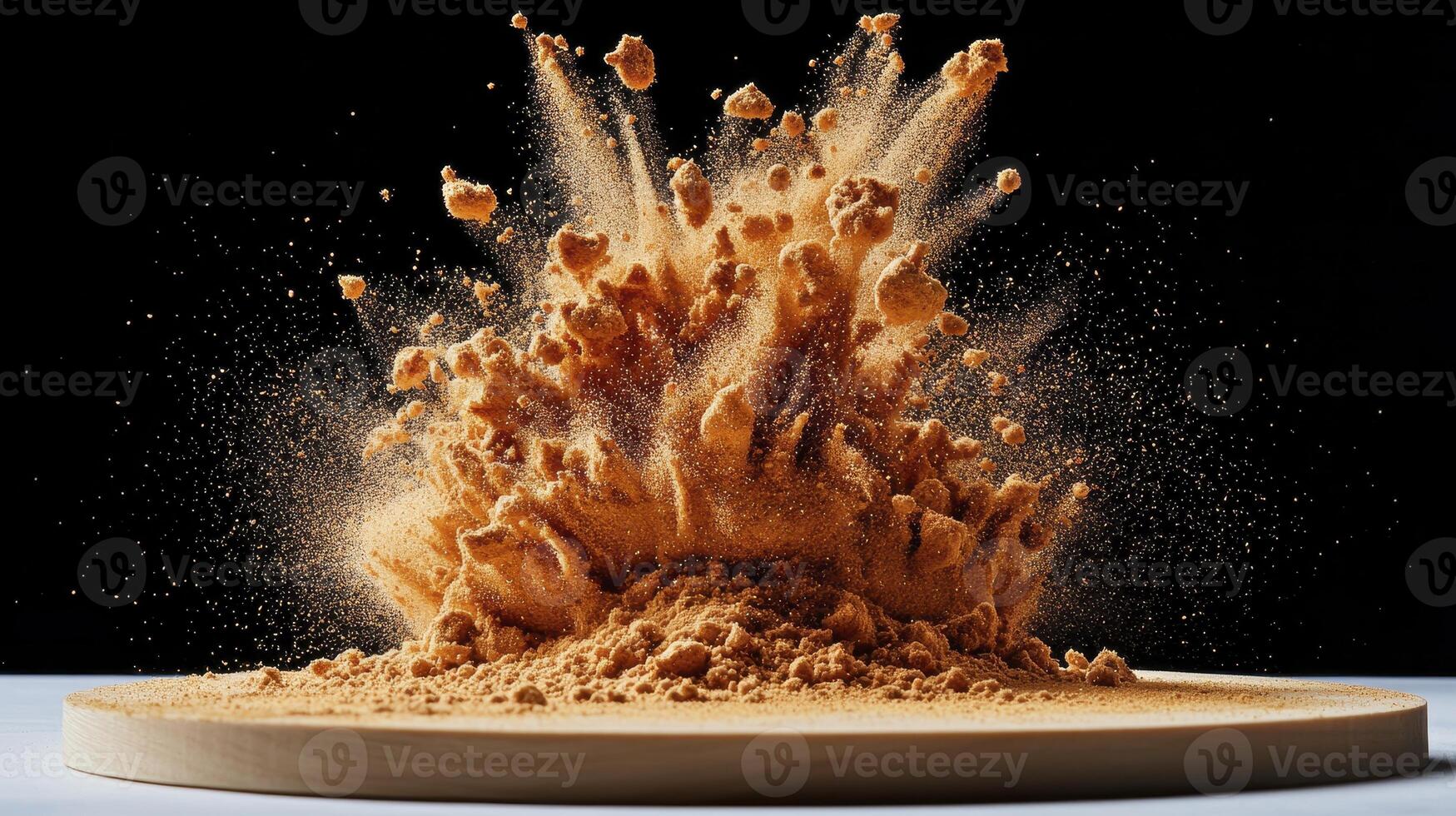 Captivating Explosion of Powder A High-Speed Photography Study on Dynamic Movement and Texture Witness the Raw Power and Transient Beauty Captured in a Single Frame Ideal for Visualizing Energy photo