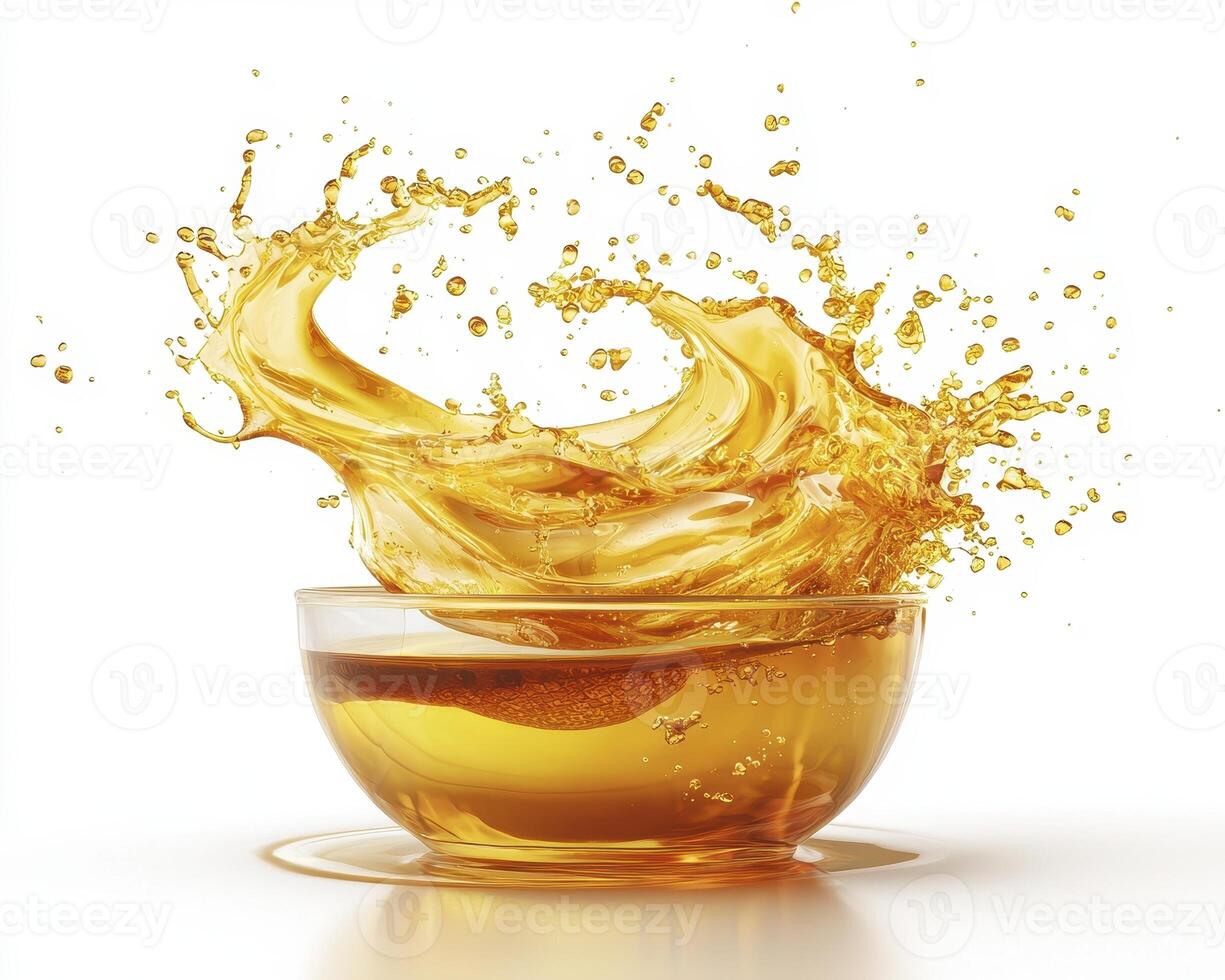 Captivating Liquid Motion A Golden Splash in Glass, A vibrant image showcasing the dynamic energy of fluid in mid-air, capturing the essence of movement and light, perfect for illustrating concepts photo