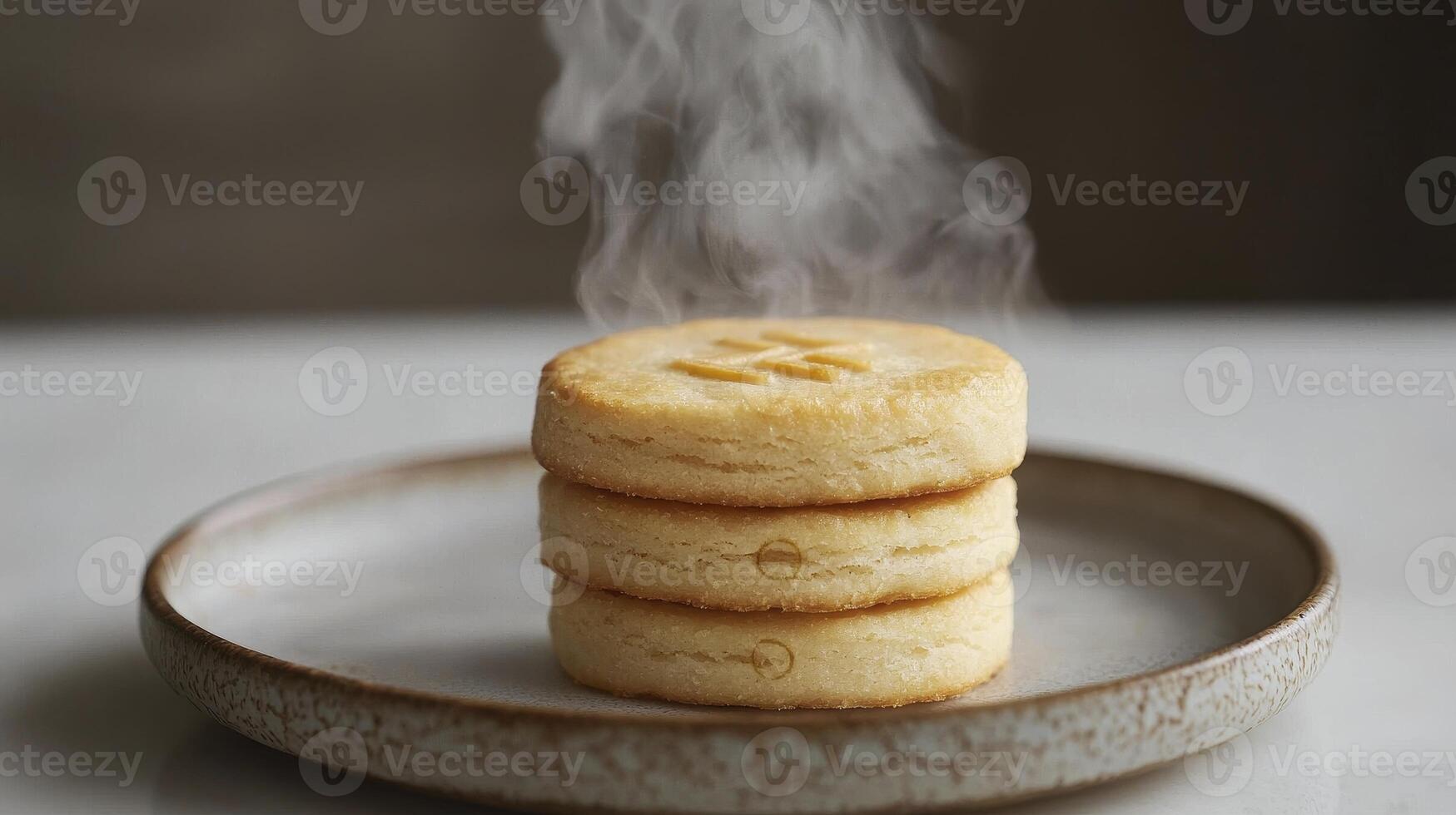 Capture the warm, inviting allure of freshly baked shortbread cookies with this captivating image, perfect for showcasing the simple pleasures of home baking and the rich, buttery flavors that define photo