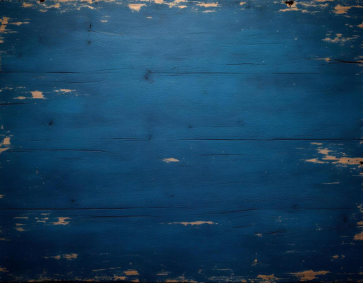 Distressed Blue Wooden Planks Texture Background with Rustic Charm photo