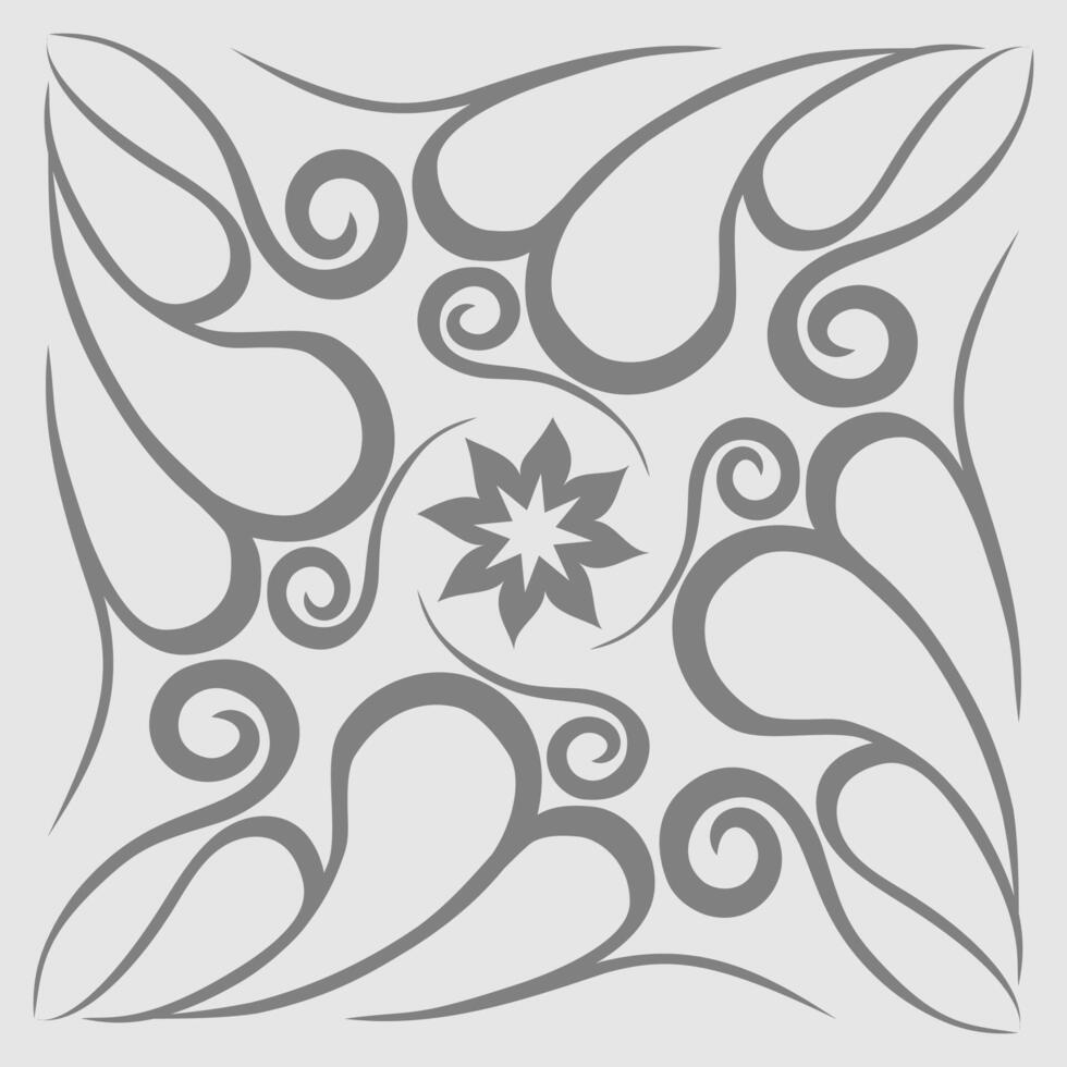 A Gray and White Design with Swirls vector