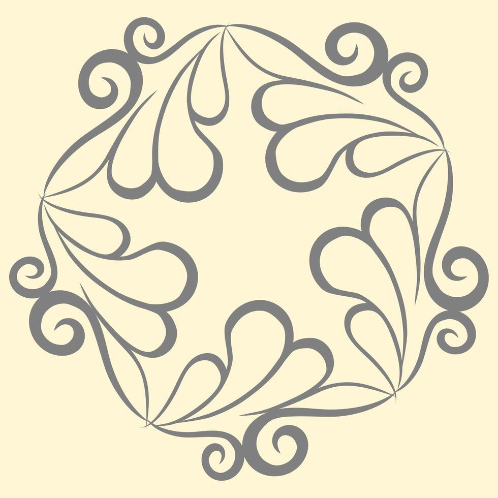 a circular design with swirls vector