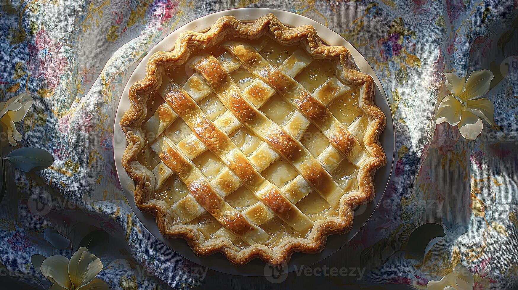 Indulge in the warmth of this golden-crusted delight, a symphony of flavors that dance upon your palate with every single bite, a culinary masterpiece baked with love, from a simple country kitchen photo