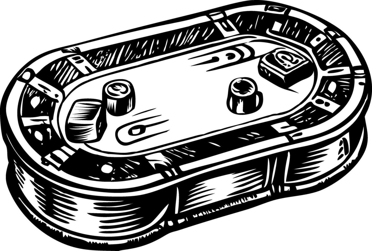 Vintage illustration of an casino poker table vector