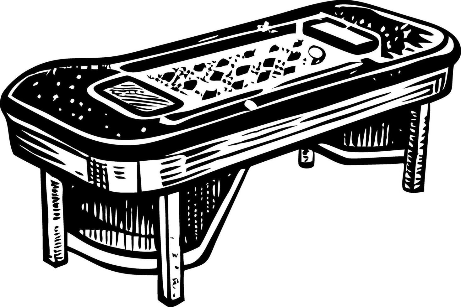 A vintage illustration of a casino table vector