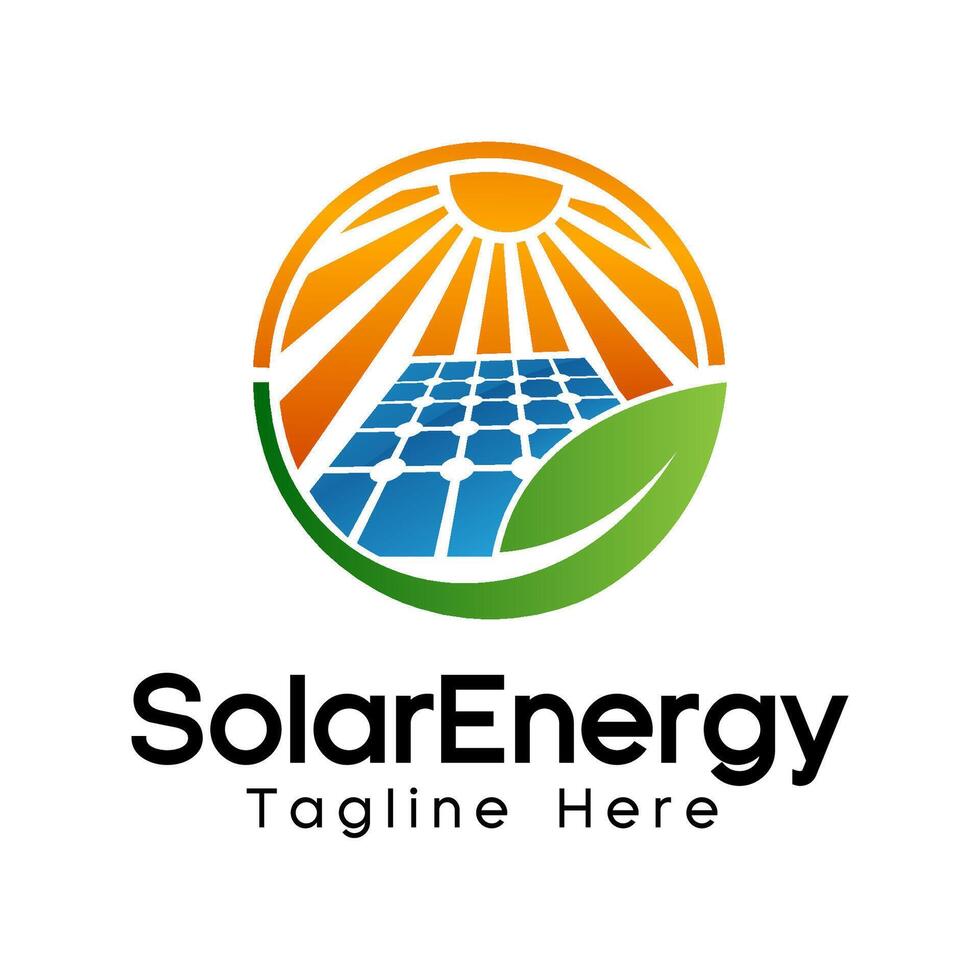 solar energy logo renewable green energy Design illustration vector