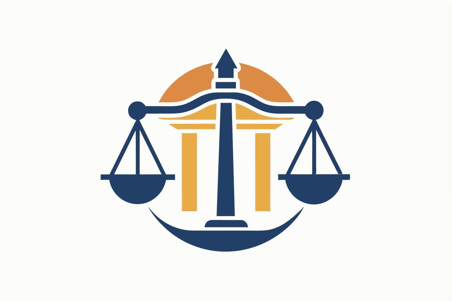 Justice Scale Logo Design in Format vector