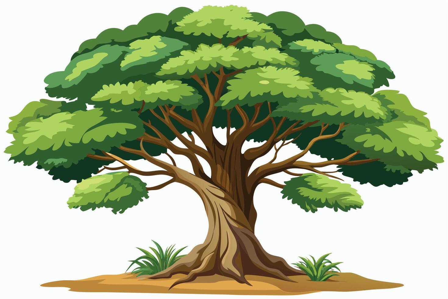 Vibrant illustration of a lush, full tree. vector