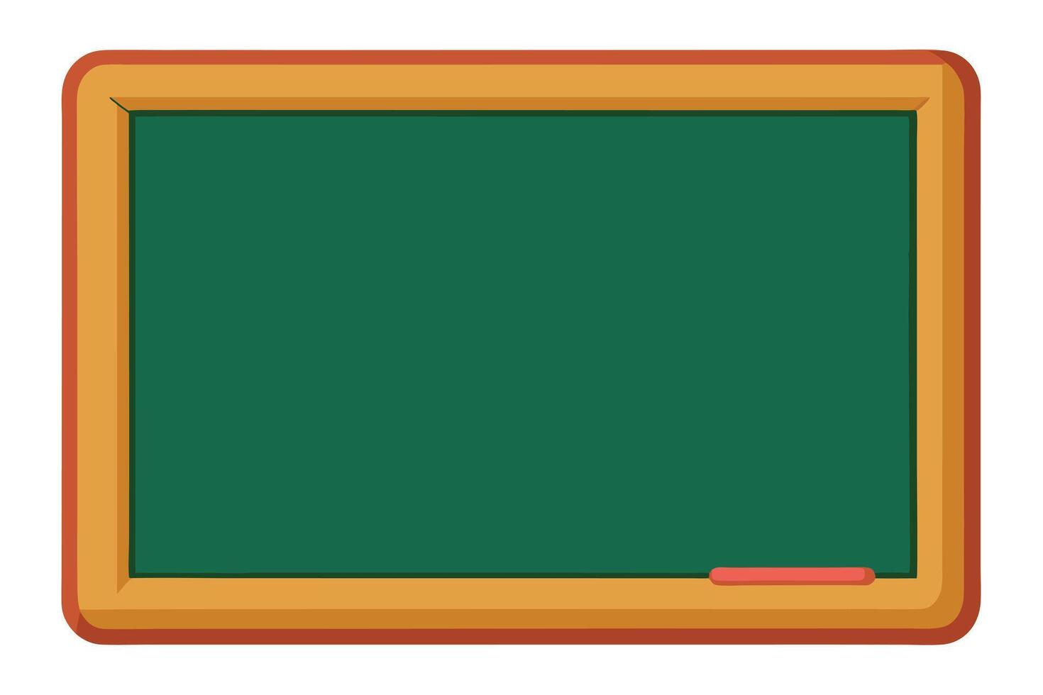 Empty Green Chalkboard Ready for Writing vector