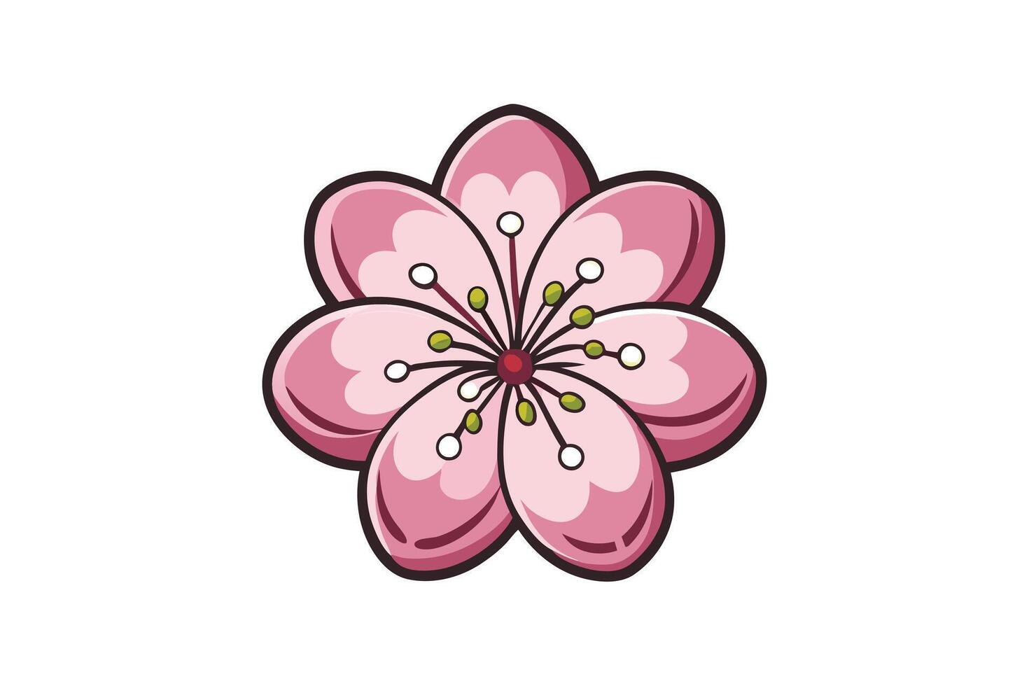 Pink Cherry Blossom Design vector