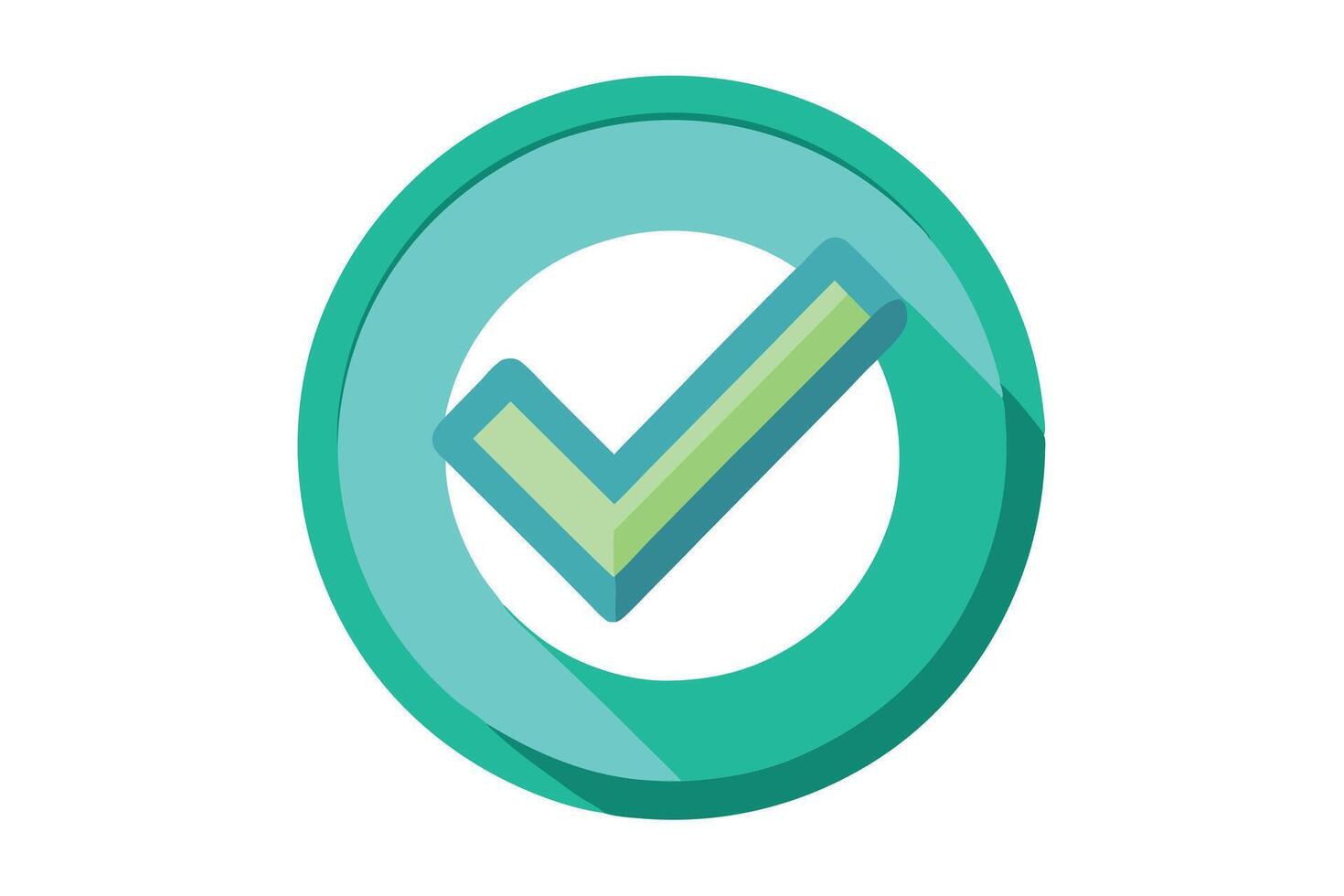 A Modern check mark icon, perfect for approval concepts. vector