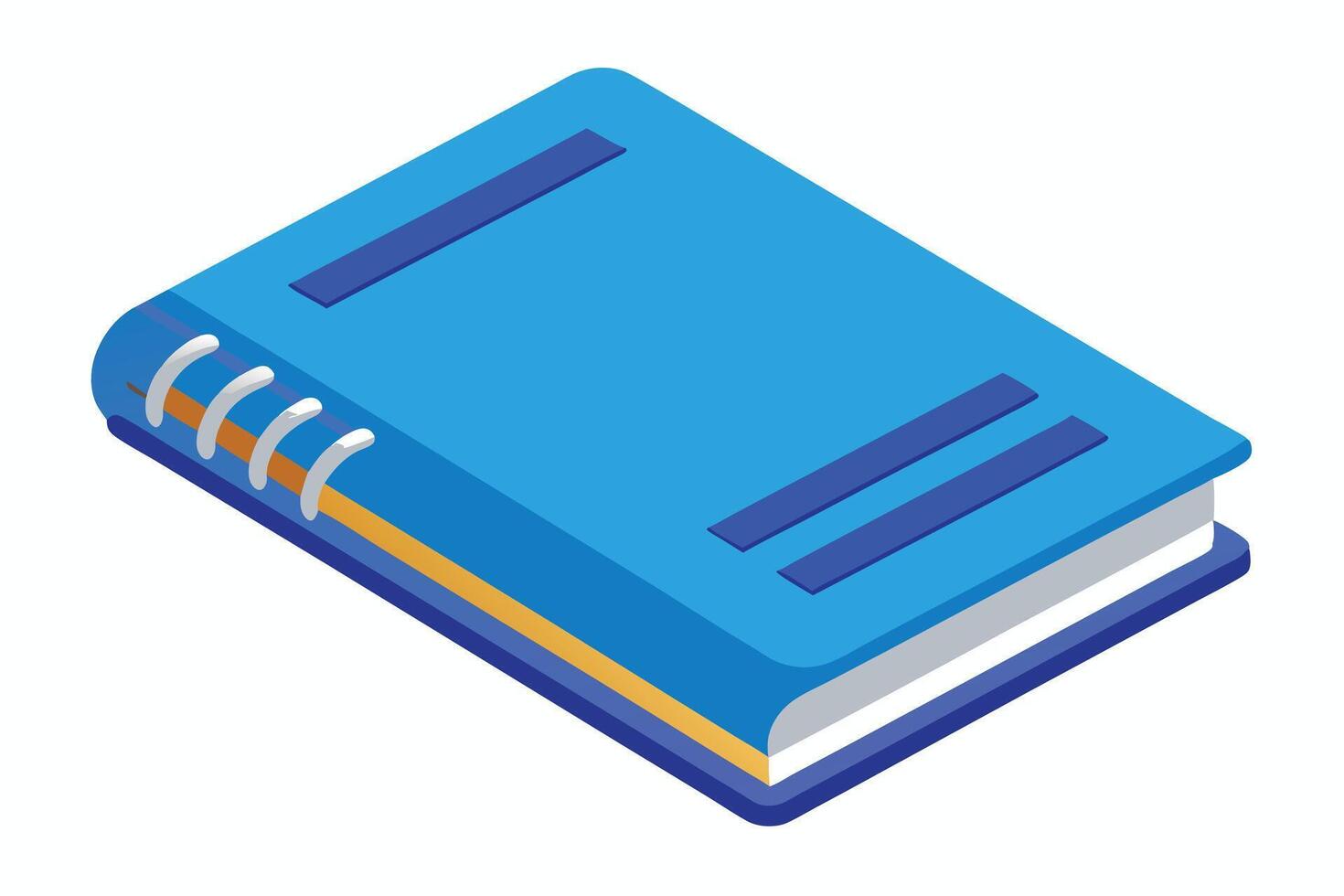 A vibrant blue book icon, perfect for educational resources. vector
