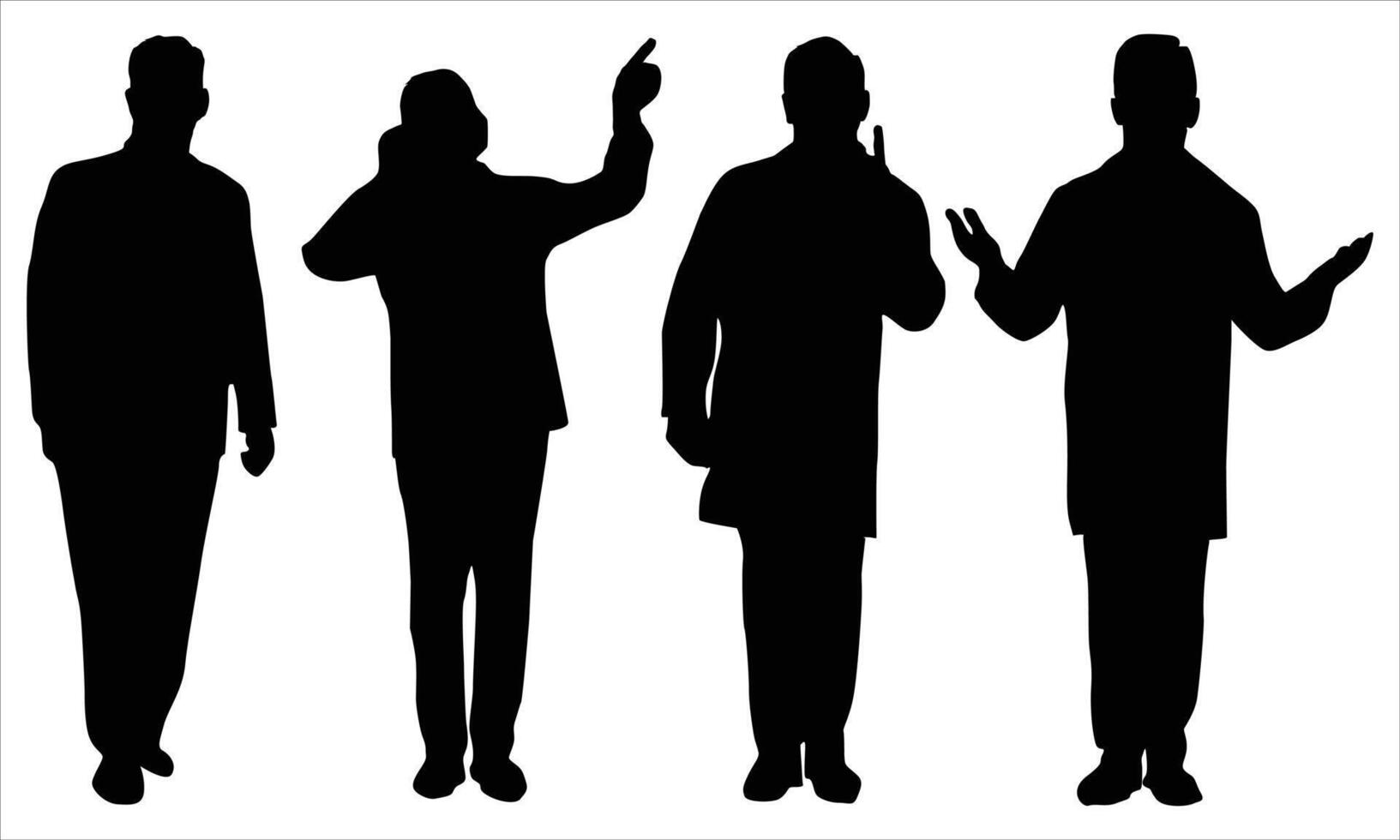 Man standing in different poses vector