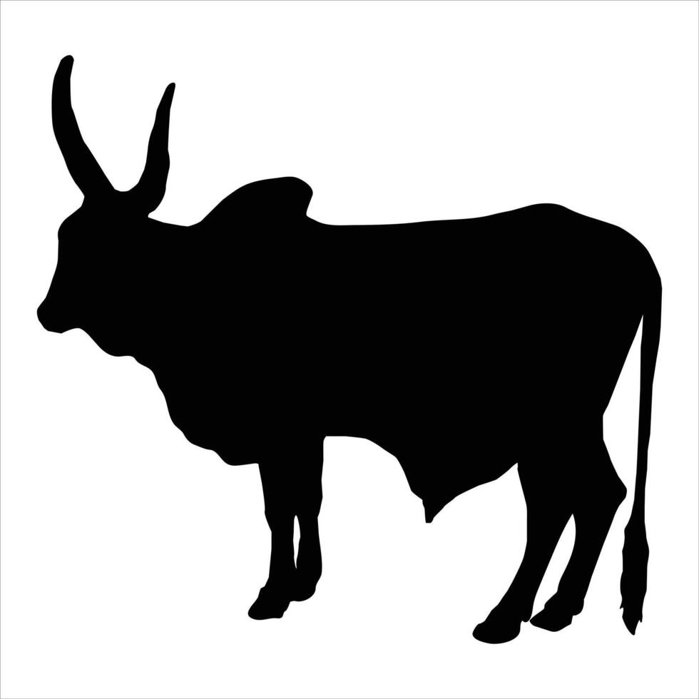 silhouette of a bull vector