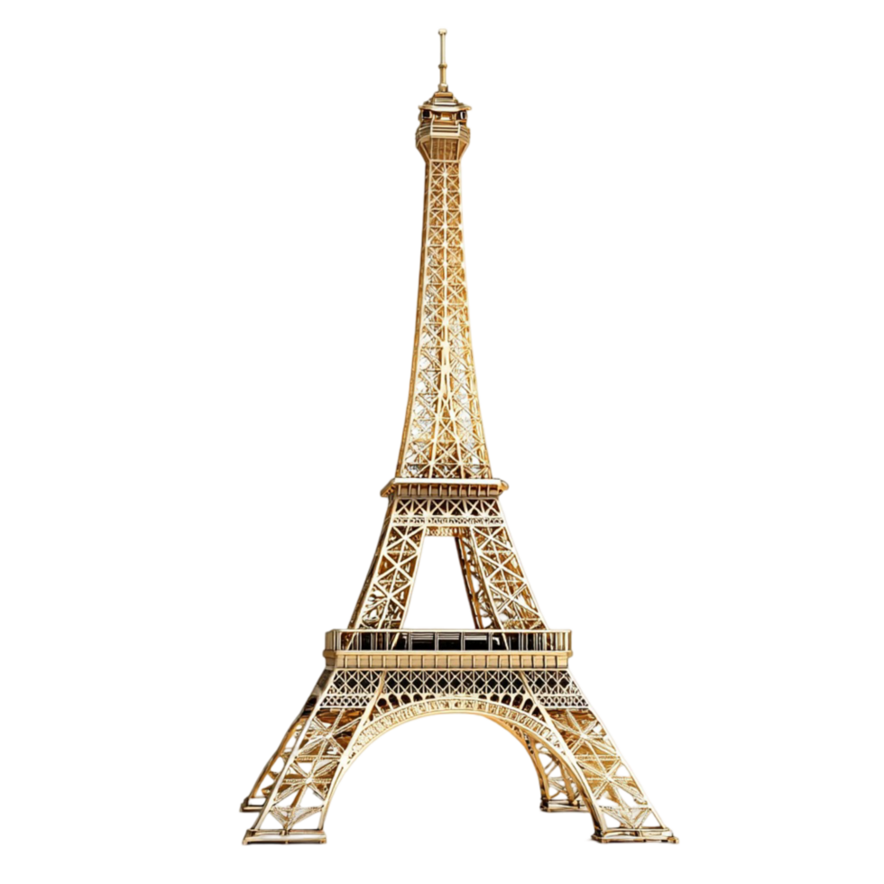 Majestic miniature Eiffel Tower sculpture symbolizing Parisian elegance png