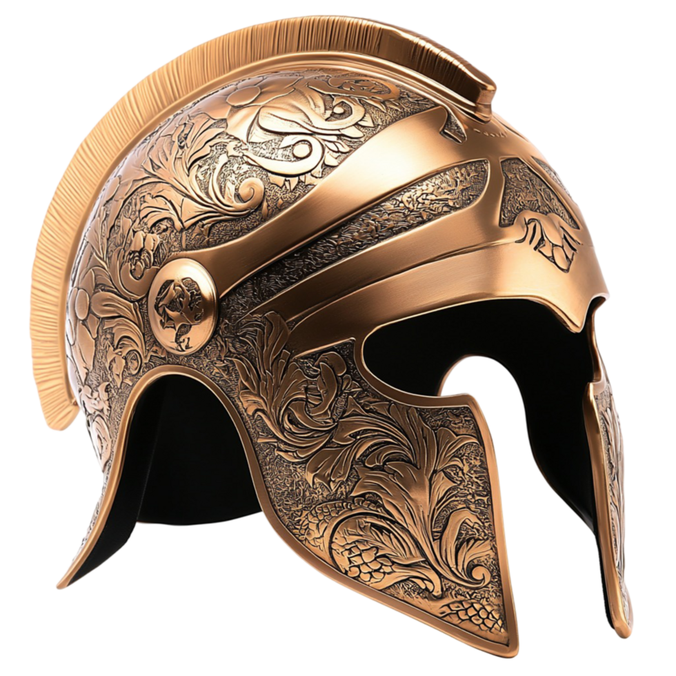 ly ancient warrior helmet with detailed engravings and a regal design png