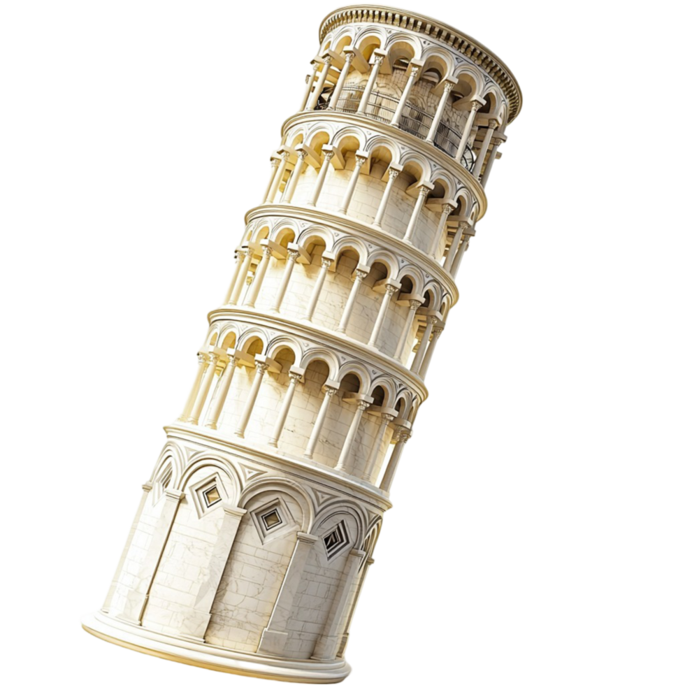 ic Leaning Tower of Pisa standing tall with its distinct tilted structure png
