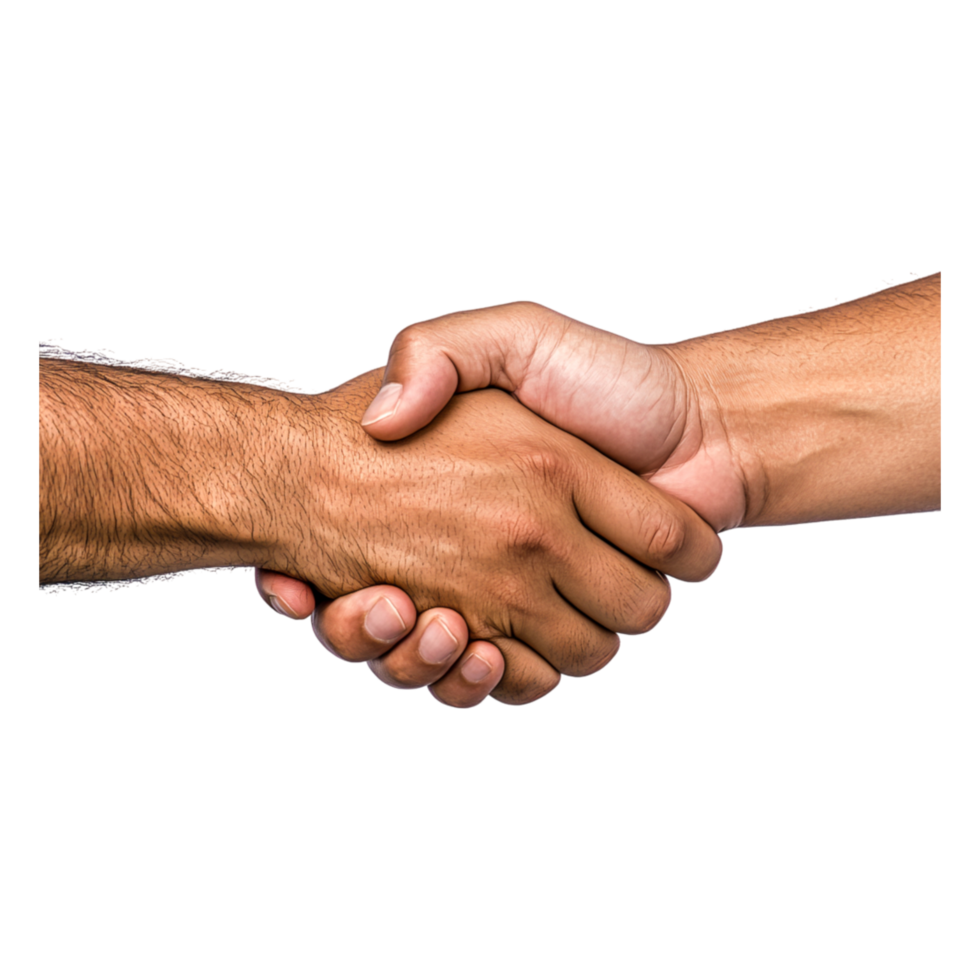 Hands Shaking in Agreement Symbolizing Partnership and Collaboration png