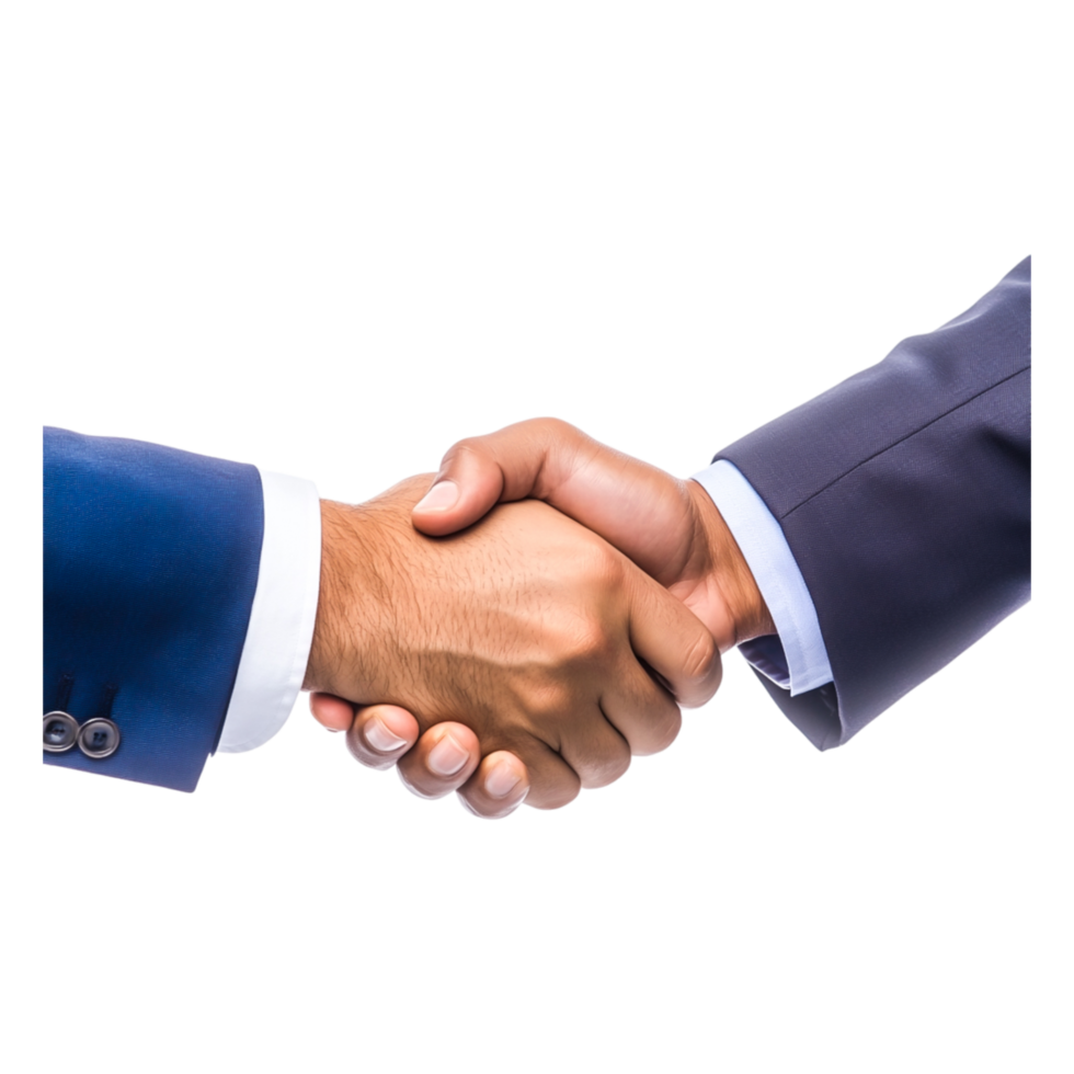 Business Partnership Agreement Handshake Between Two Professionals png