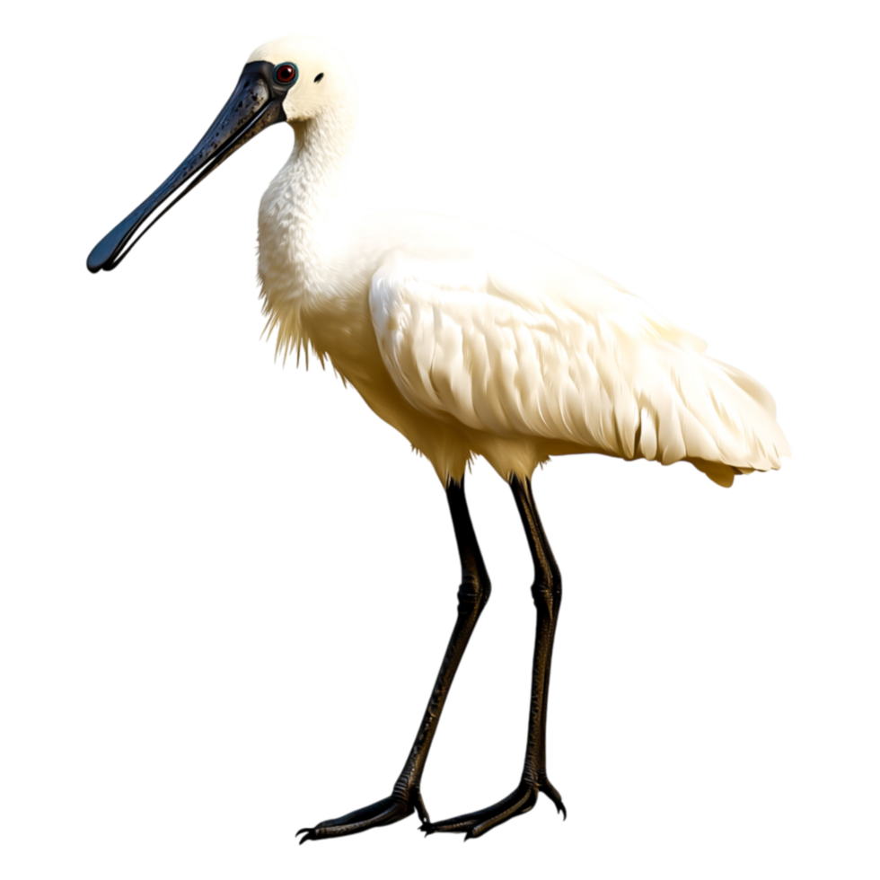 Elegant White Bird Standing Gracefully on One Leg in Nature png