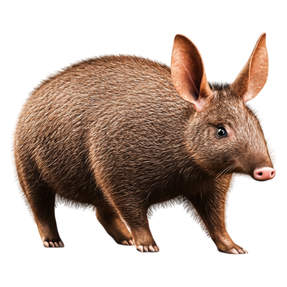 Realistic Illustration of a Brown Animal with Short Legs and Snout png