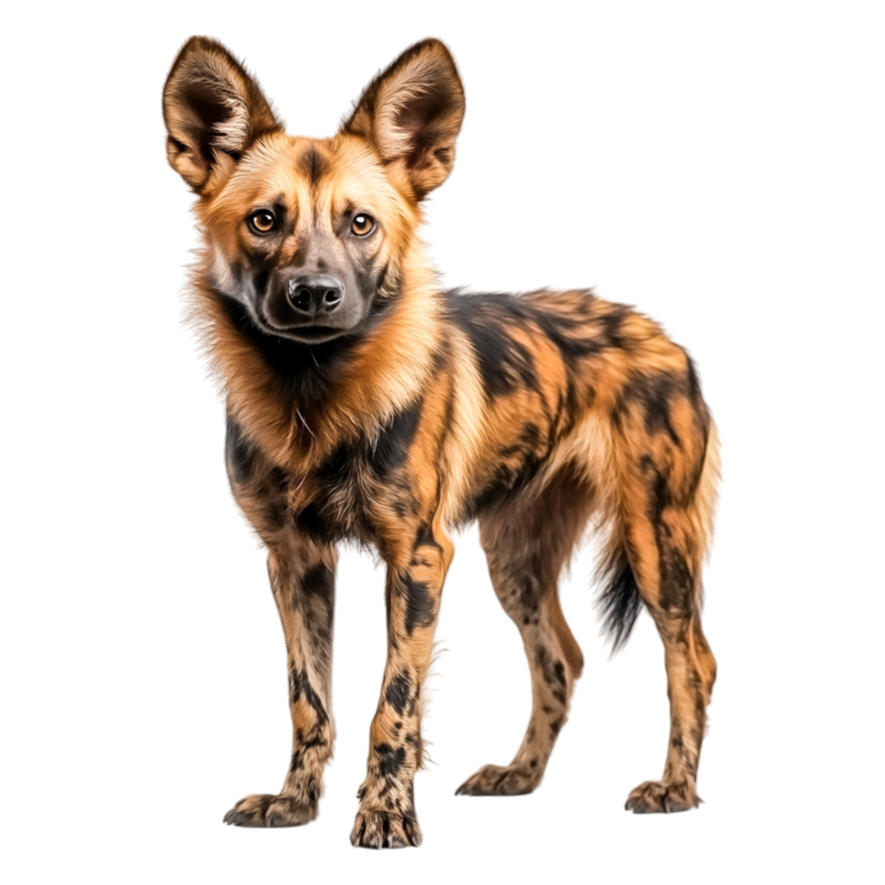 Stunning Artistic Portrait of a Unique Dog With Vibrant Coat Patterns png