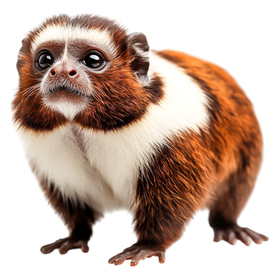 Adorable Small Monkey with Soft Fur and Big Eyes in Natural Setting png