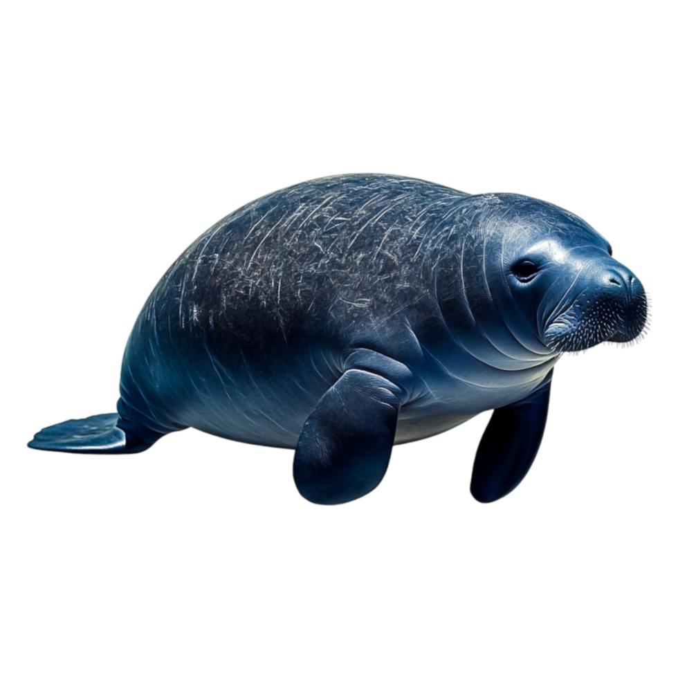 Sea Cow Underwater Mammal Close Up in Natural Habitat png