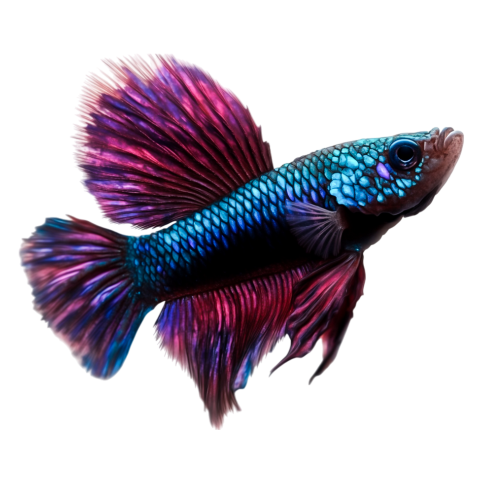 Colorful Betta Fish Swimming Gracefully in a Vibrant Aquatic Habitat png