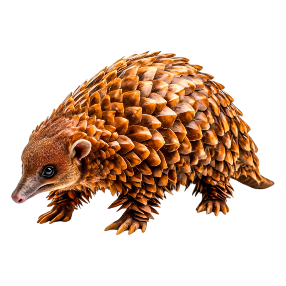 Cute and Curious Pangolin Walking png