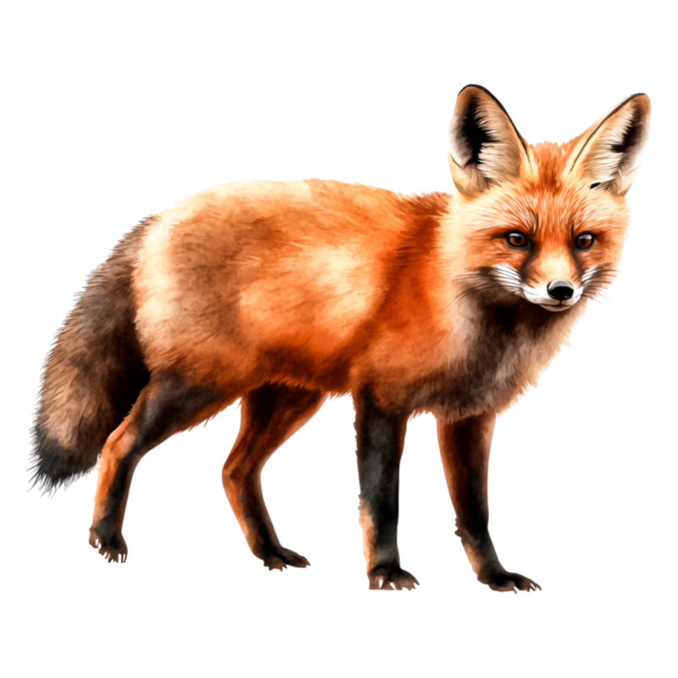 Beautiful Red Fox Standing Gracefully in Natural Surroundings png