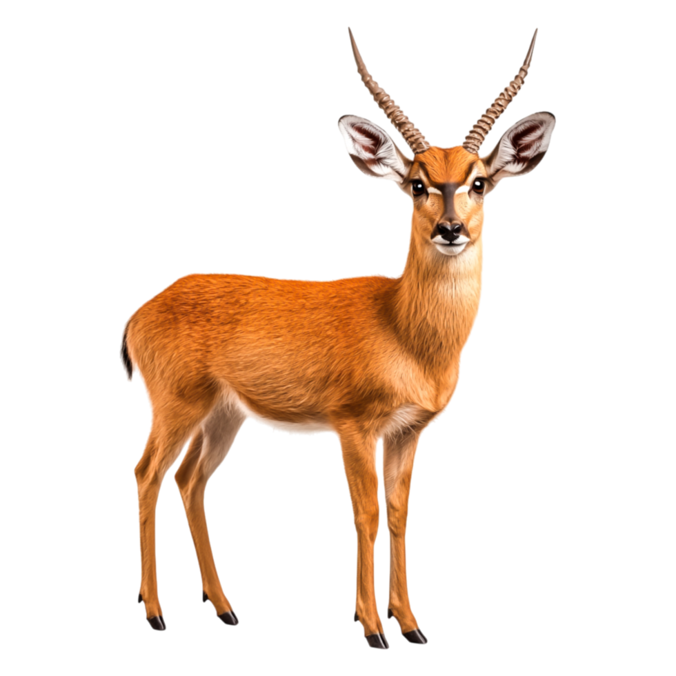 Realistic depiction of a graceful antelope standing in profile view png