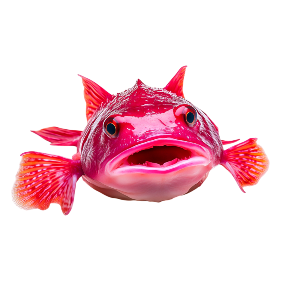 Vibrant Pink Marine Fish in a Shimmering Underwater Environment png