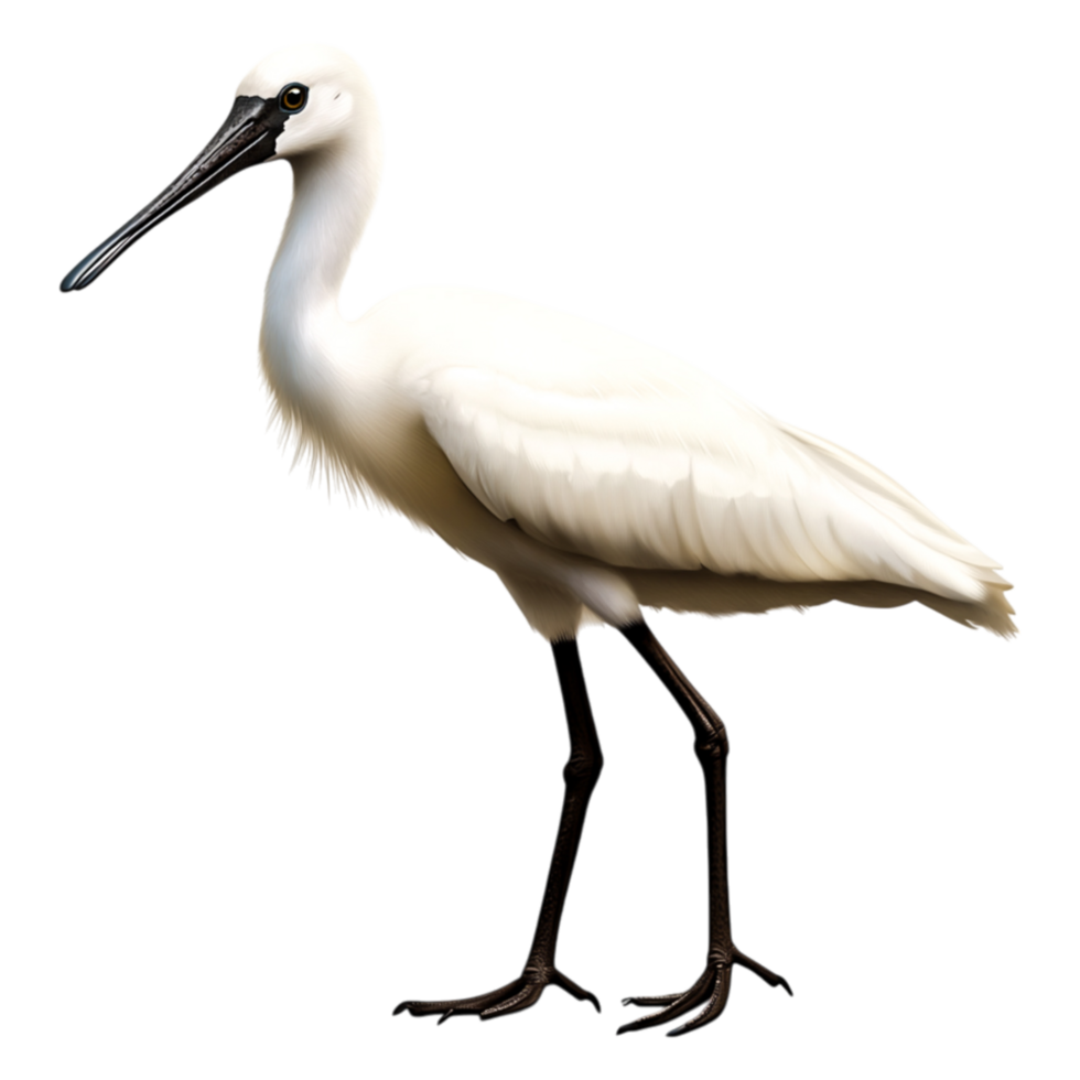 Elegant White Egret Standing Gracefully by Water's Edge png