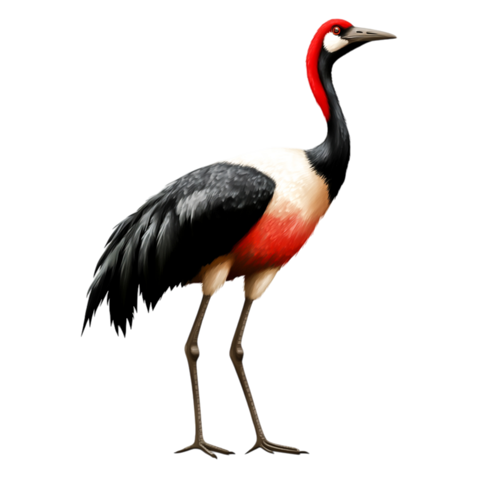Crowned Crane Standing Gracefully in Natural Habitat png