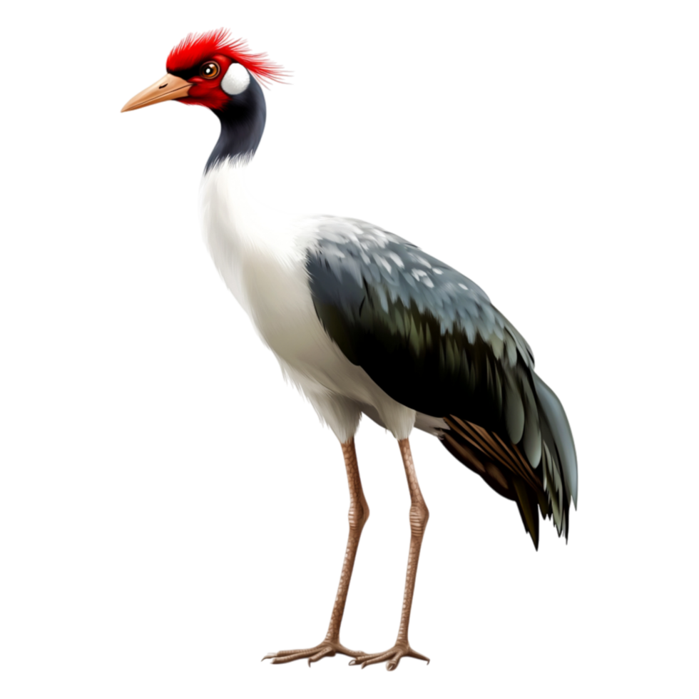Colorful Bird Illustration with Unique Features and Vibrant Colors png