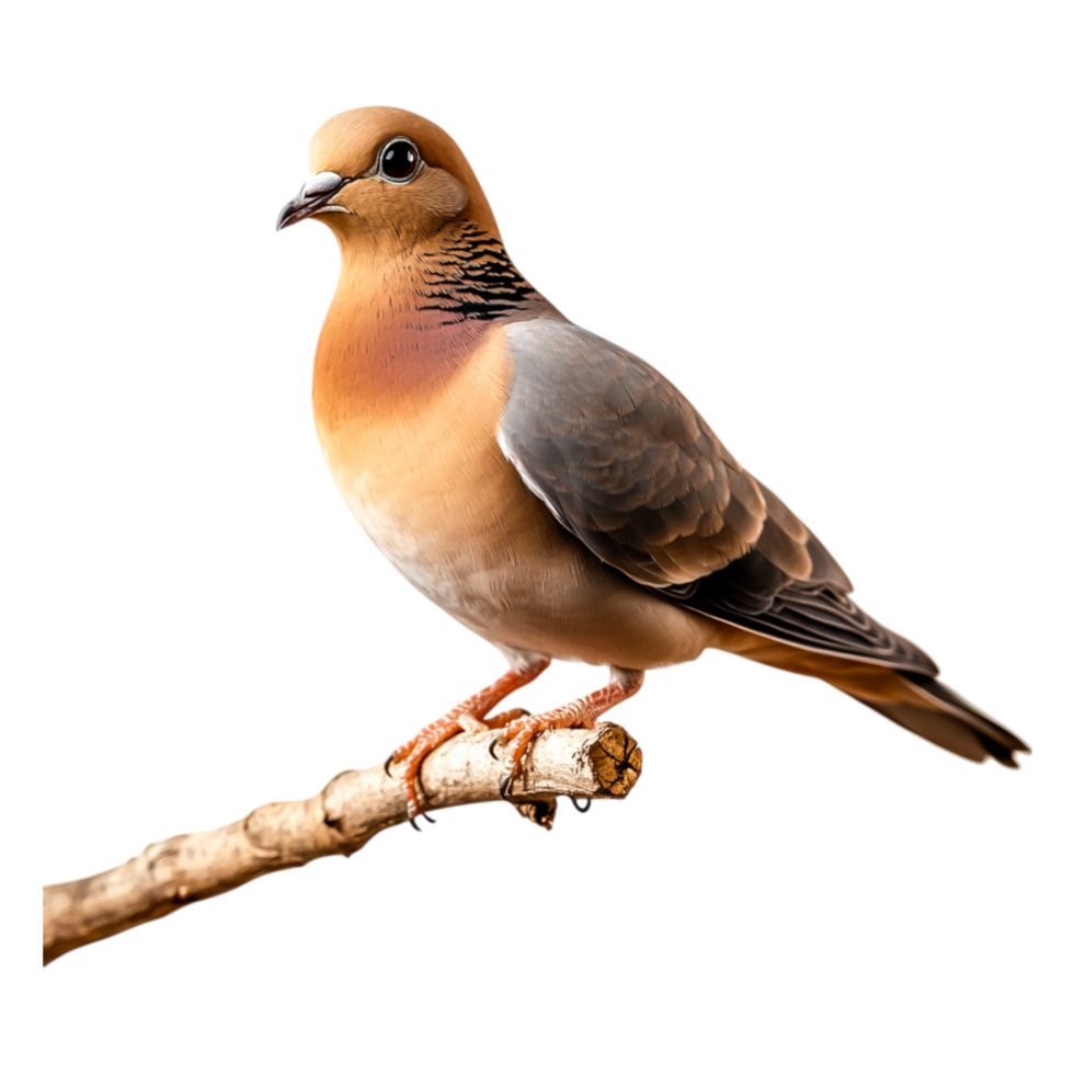 Beautiful Bird Perched on Branch with Colorful Feathers and Details png
